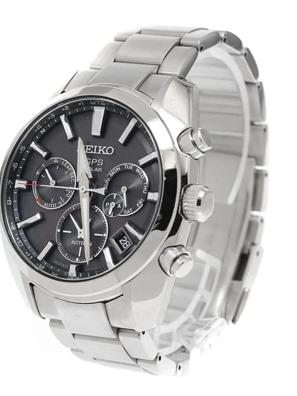 SEIKO Astron SBXC021/5X53-0AJ0 Chronograph Solar Powered Radio Men's